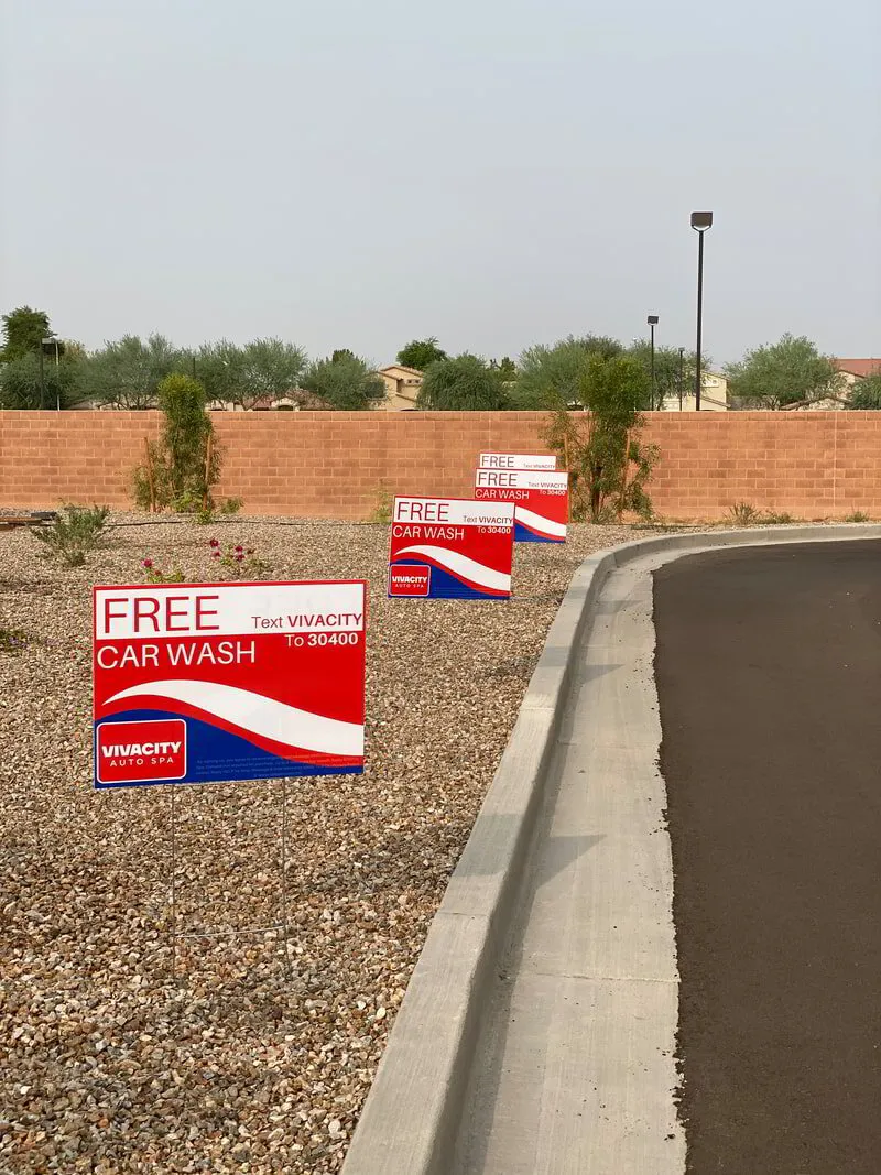 OptSpot car wash marketing sign