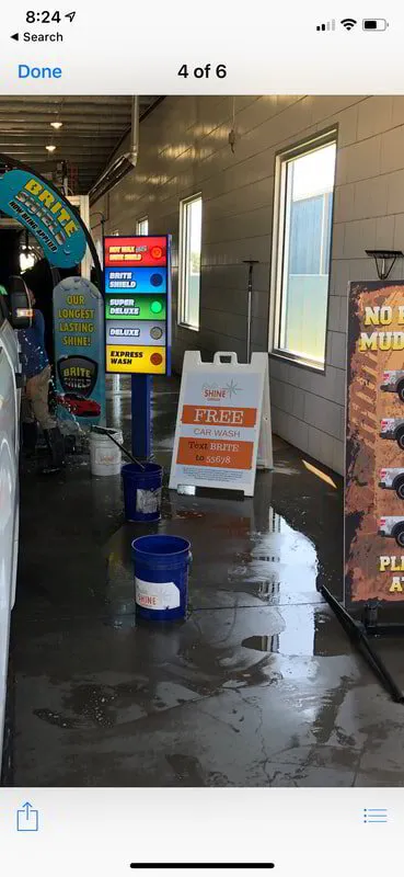 Marvel car wash marketing sign