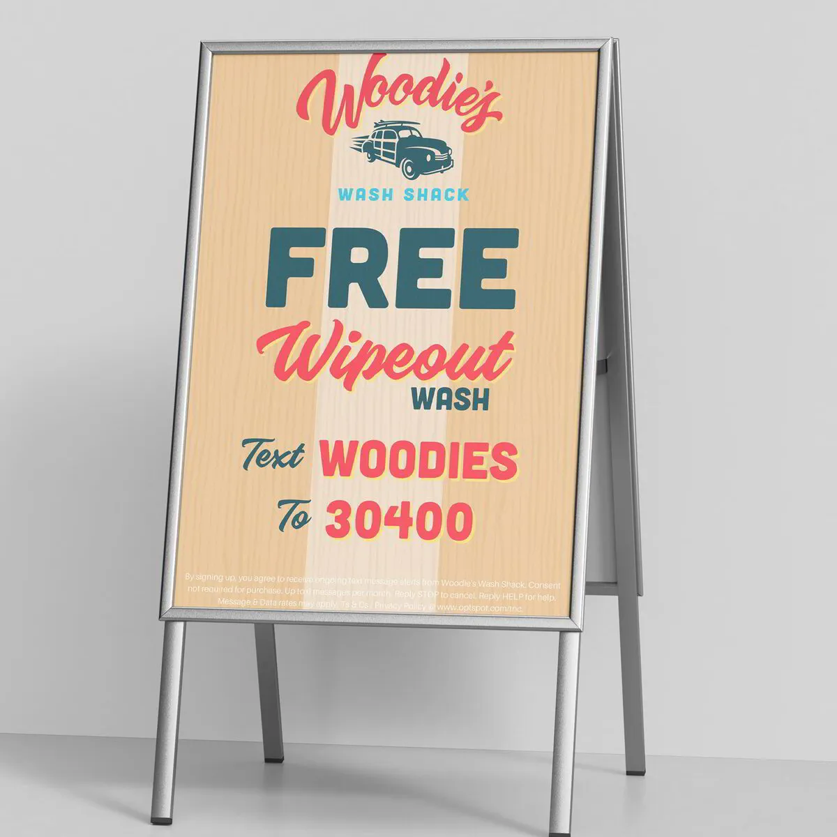 Woodies car wash pop display